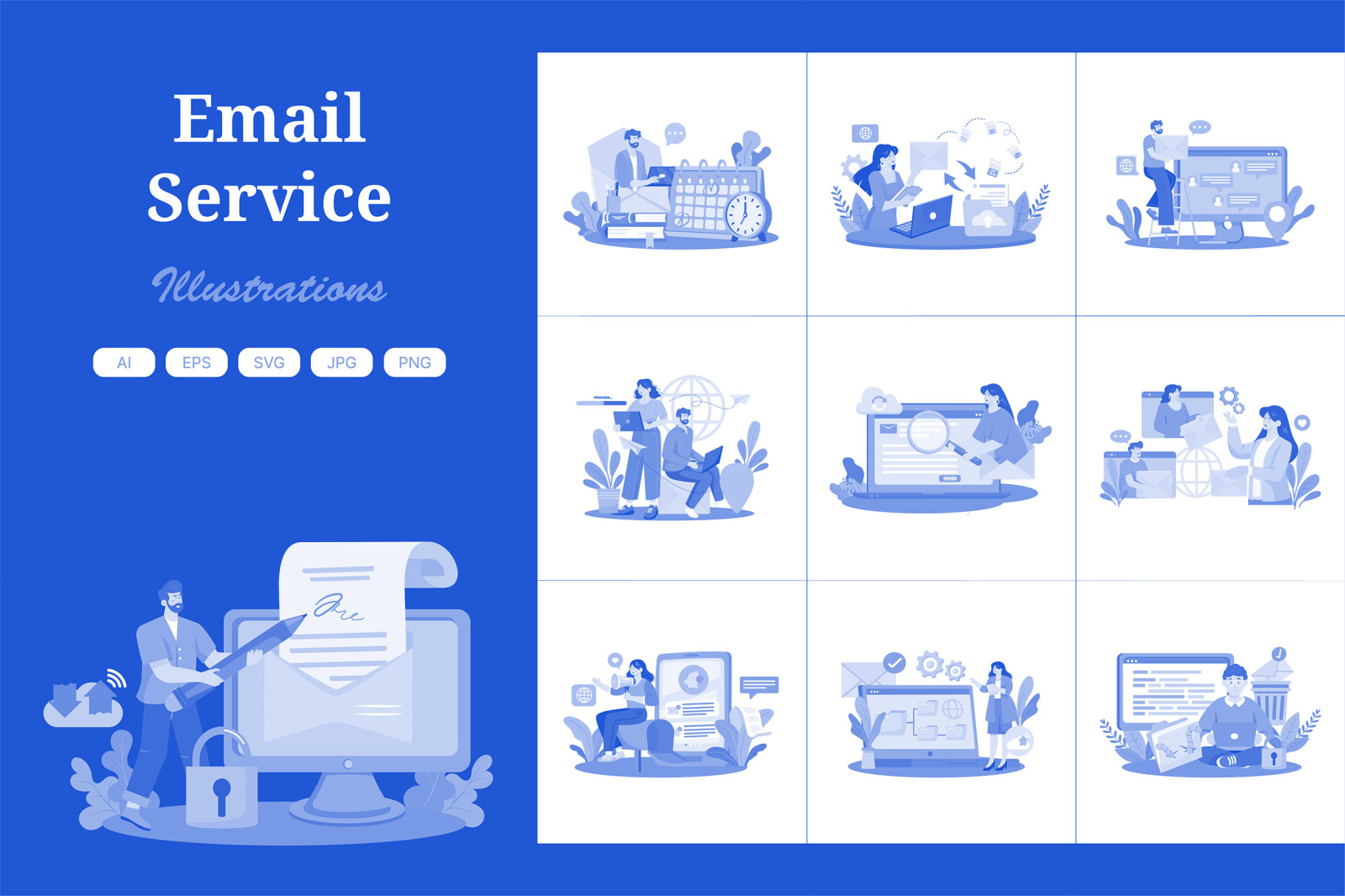 M738_Email Service Illustration Pack 2 M738_Email Service Illustration Pack 2