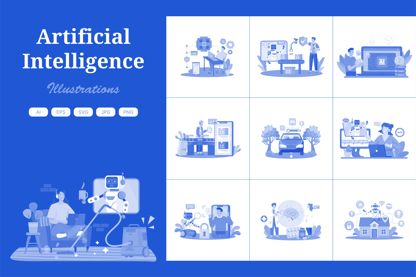 M737_Artificial intelligence Illustration Pack 1