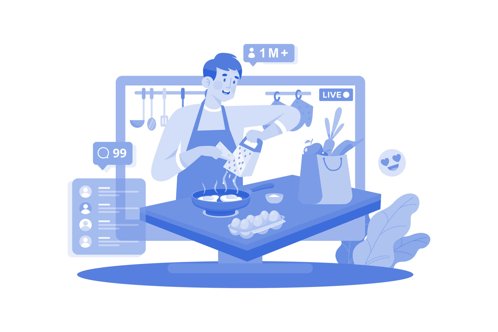 M736_ Social Network Illustration Pack 2 M736_ Social Network Illustration Pack 2