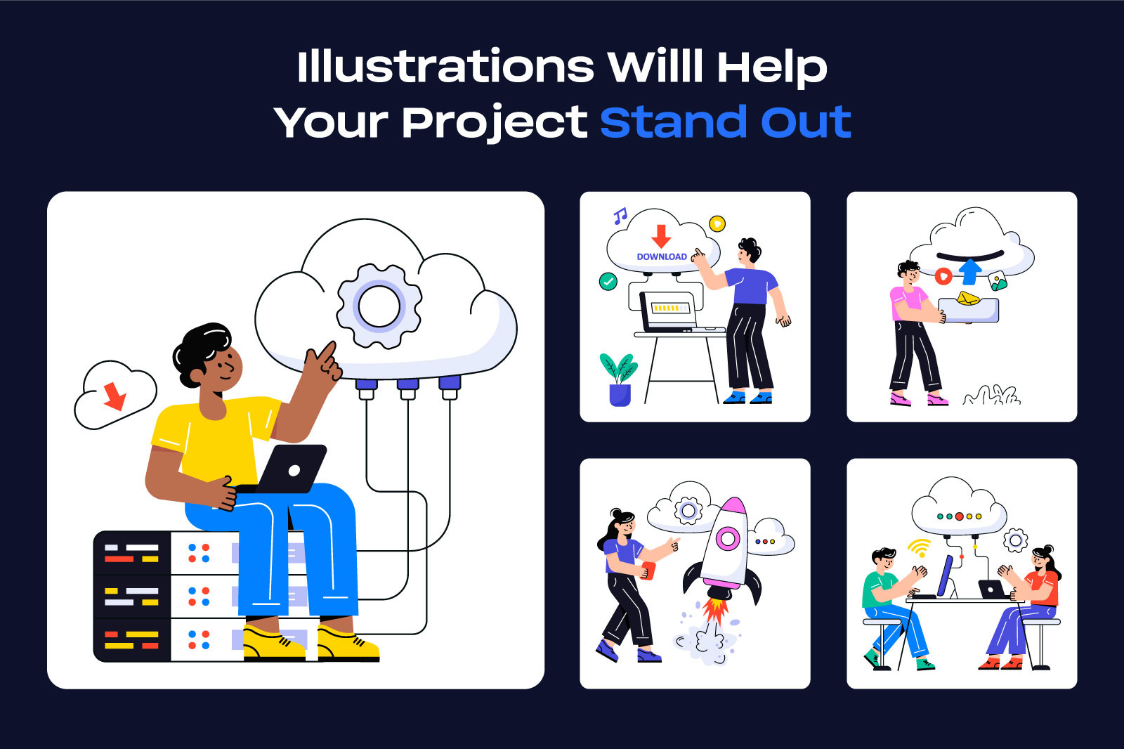 50 Web Services illustrations 50 Web Services illustrations