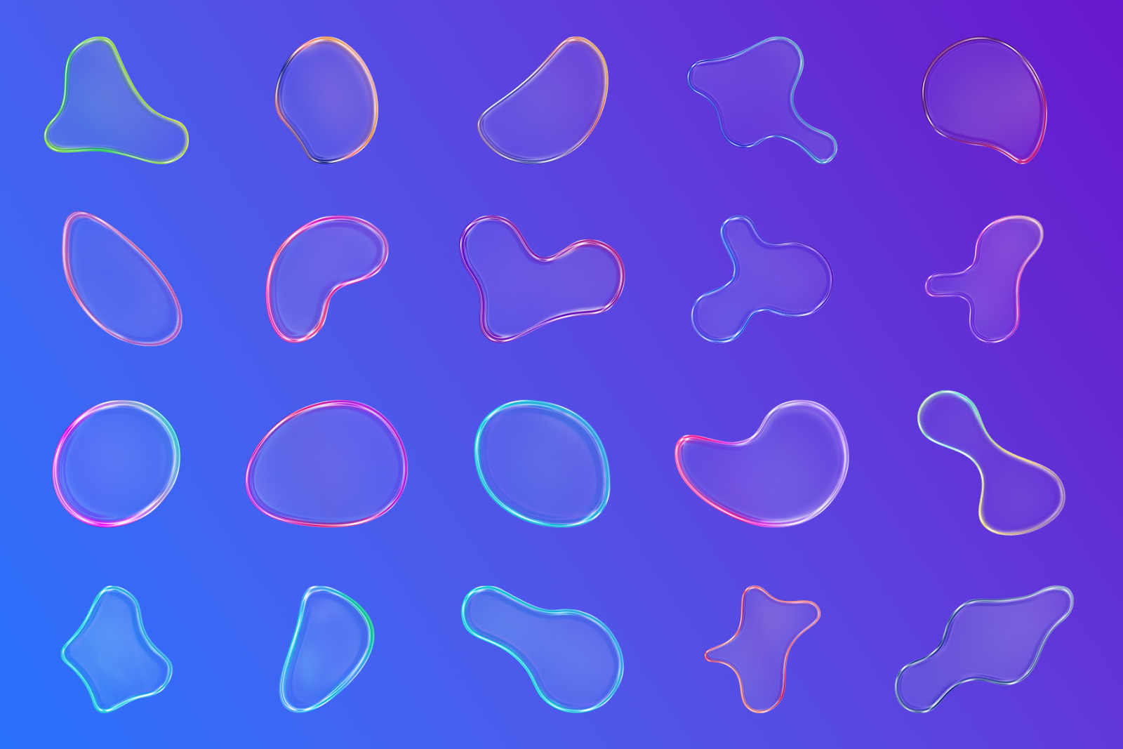 50 Bubbles PNG Shapes