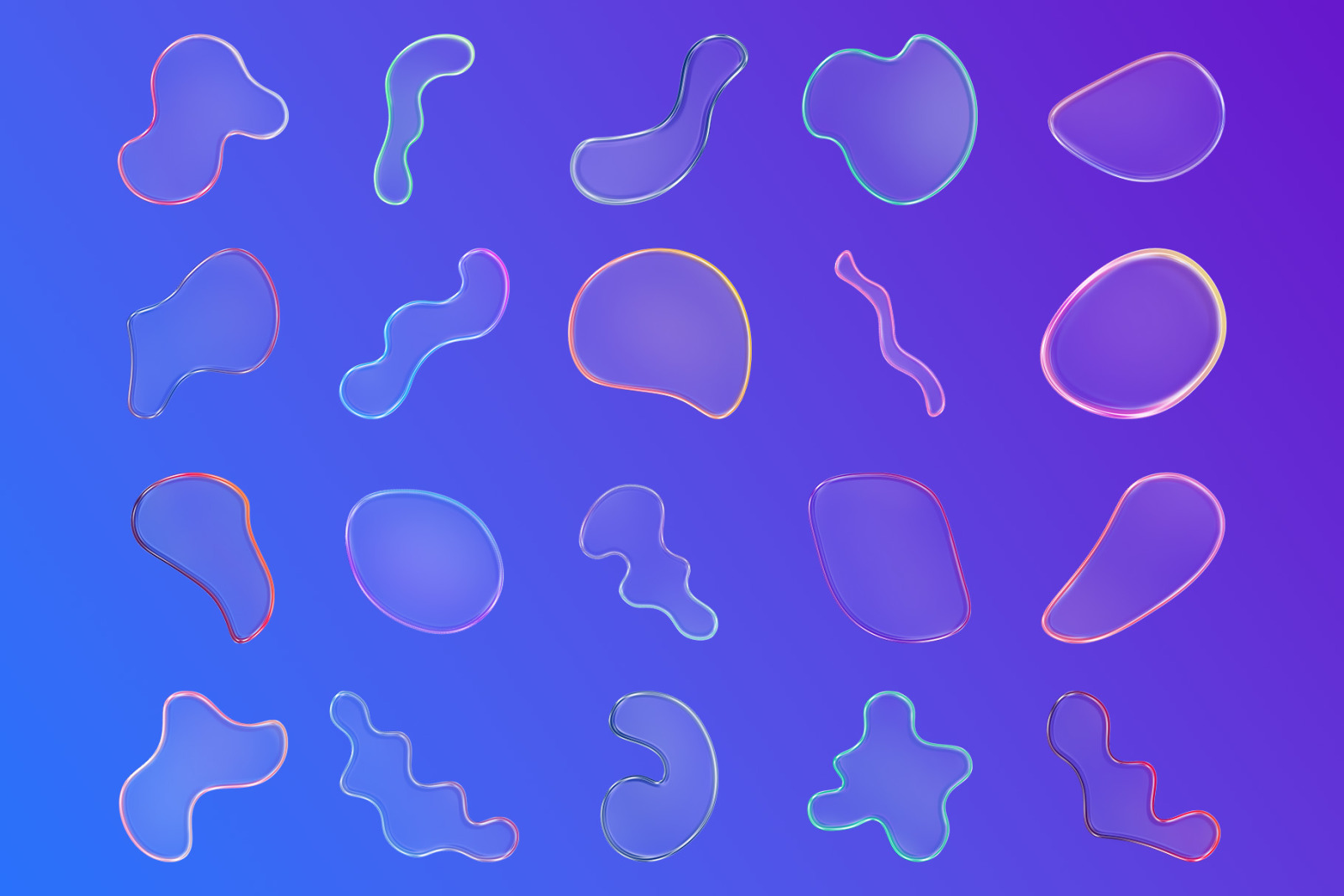 50 Bubbles PNG Shapes