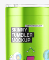 Metallic 22oz Skinny Tumbler Mockup