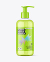 Clear Plastic Bottle with Pump Mockup