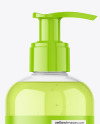 Clear Plastic Bottle with Pump Mockup