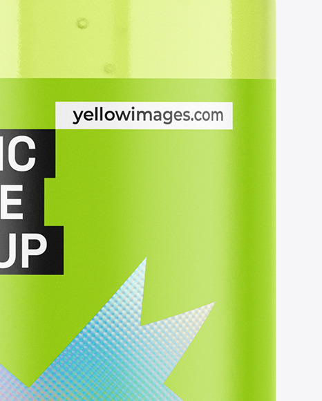 Clear Plastic Bottle with Pump Mockup