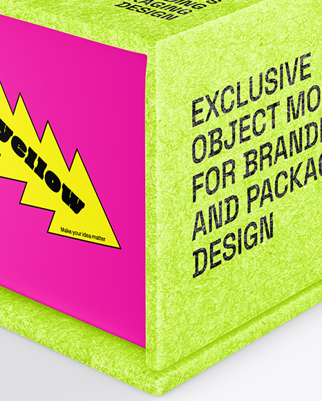 Kraft Eyeliner Box Mockup - Half Side View