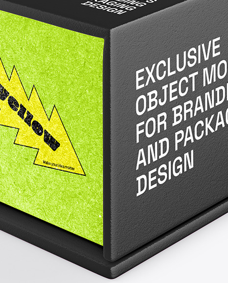 Kraft Eyeliner Box Mockup - Half Side View