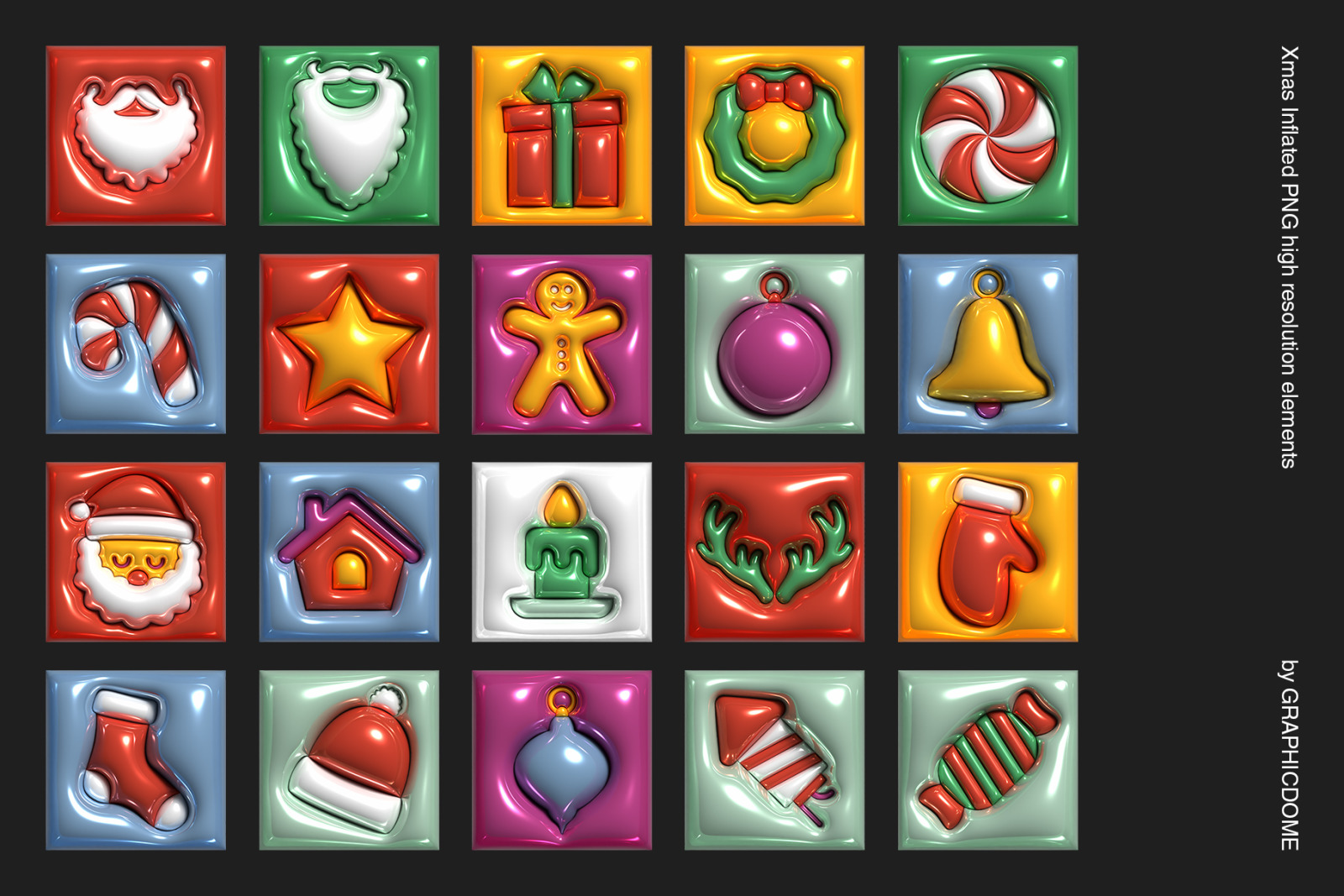 Inflated Xmas 140 PNG Elements