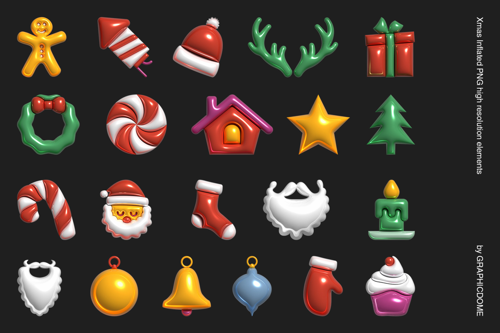 Inflated Xmas 140 PNG Elements