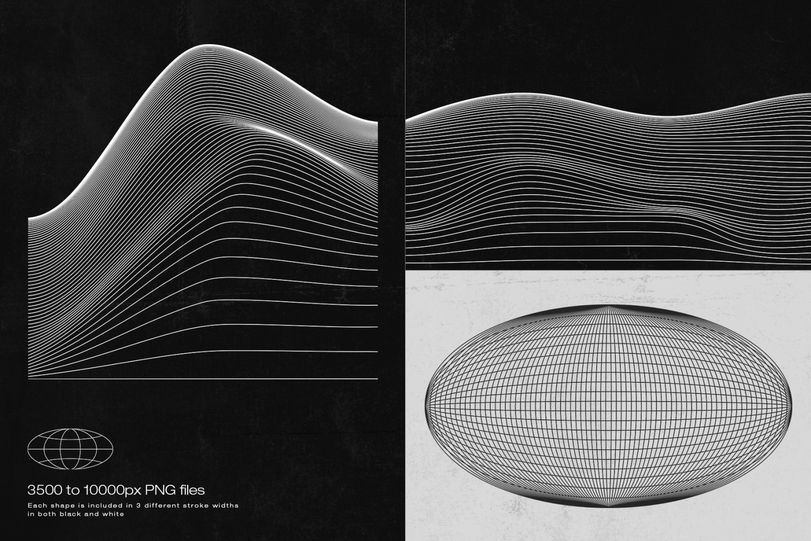 75 Wireframe Topo Elements Vectors