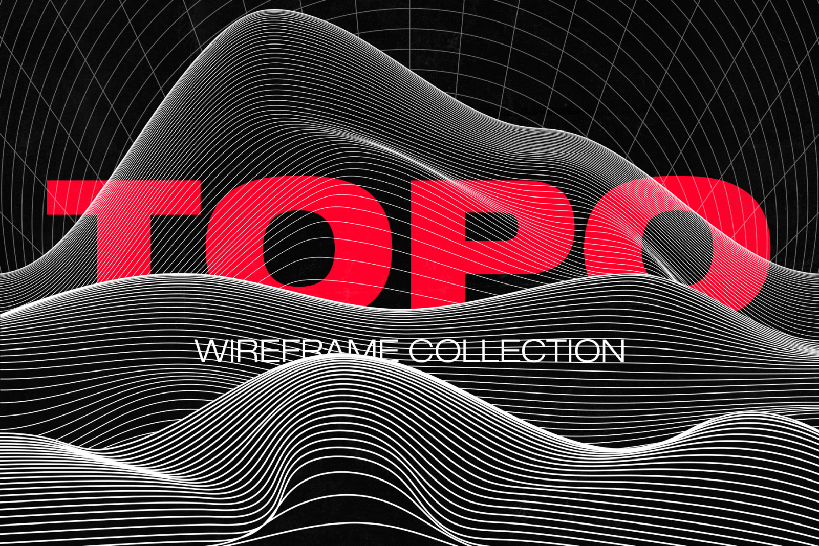 75 Wireframe Topo Elements Vectors