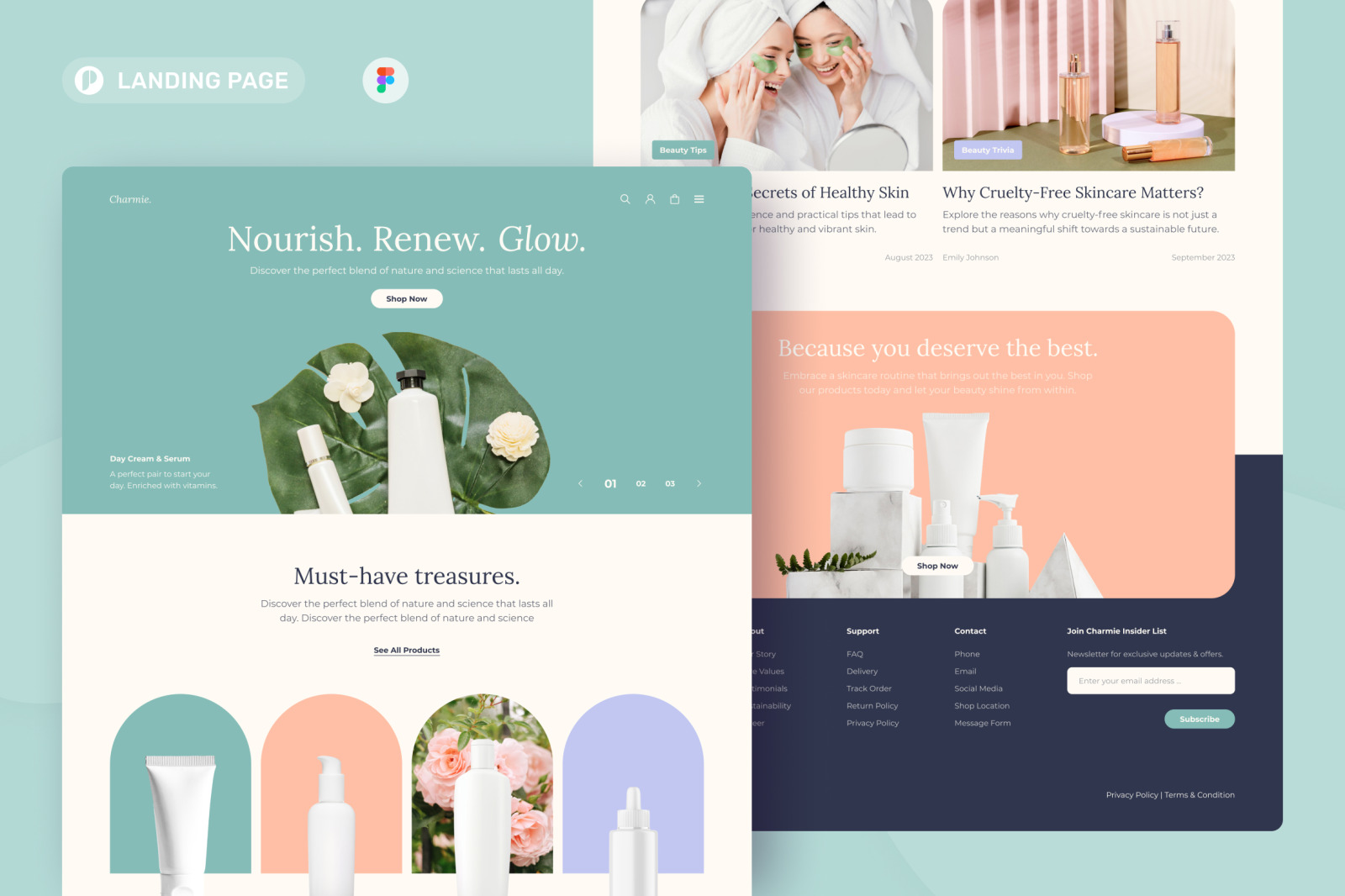 Charmie - Beauty Brand Landing Page