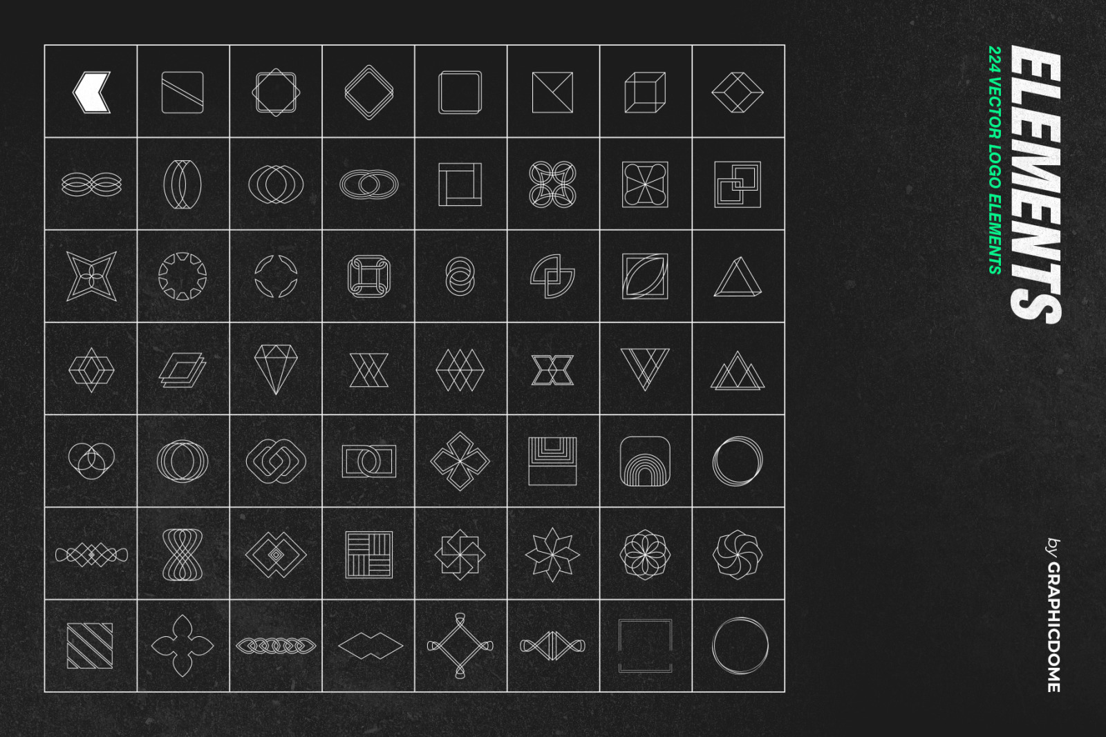 224 Vector Logo Elements - AI & SVG 224 Vector Logo Elements - AI & SVG