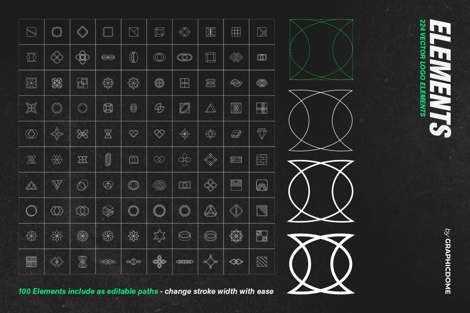 224 Vector Logo Elements - AI & SVG 224 Vector Logo Elements - AI & SVG