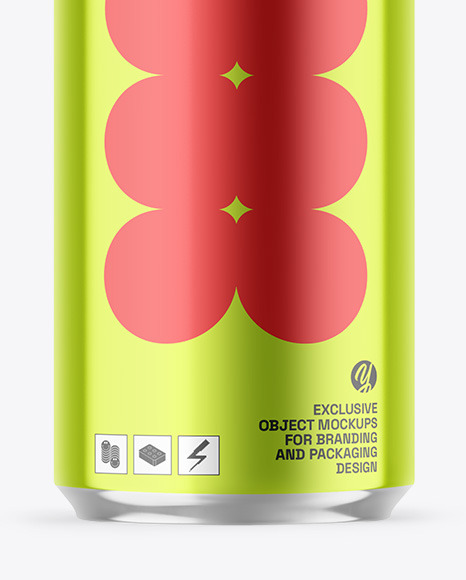 Metallic Drink Can Mockup