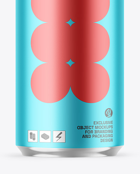 Matte Metallic Drink Can Mockup