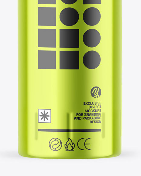 Metallic Thermo Bottle Mockup