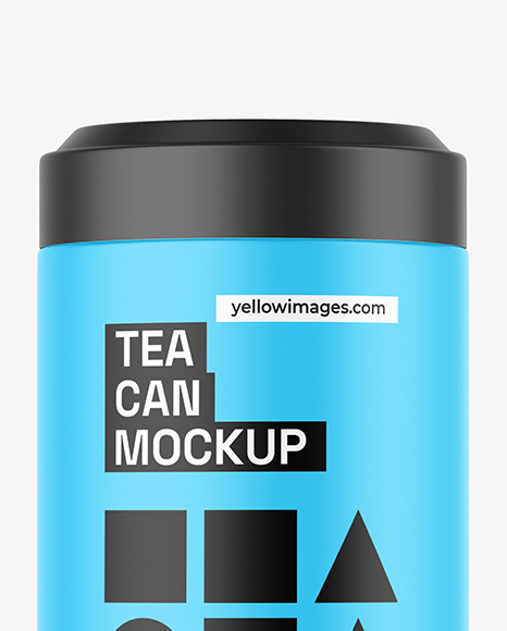 Matte Tea Tin Can Mockup