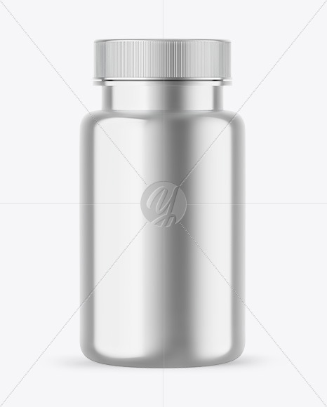 Metallic Protein Jar Mockup Metallic Protein Jar Mockup
