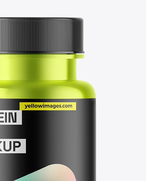 Metallic Protein Jar Mockup Metallic Protein Jar Mockup
