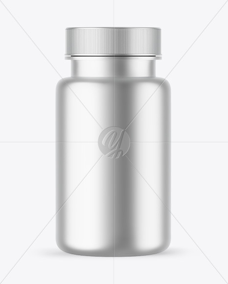 Matte Metallic Protein Jar Mockup Matte Metallic Protein Jar Mockup