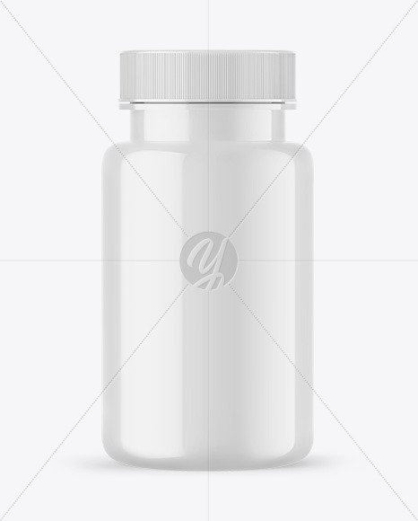 Glossy Protein Jar Mockup