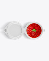 Plastic Bowl With Borscht Soup Mockup