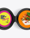 Plastic Bowl With Pumpkin Soup Mockup