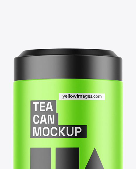 Metallic Tea Tin Can Mockup