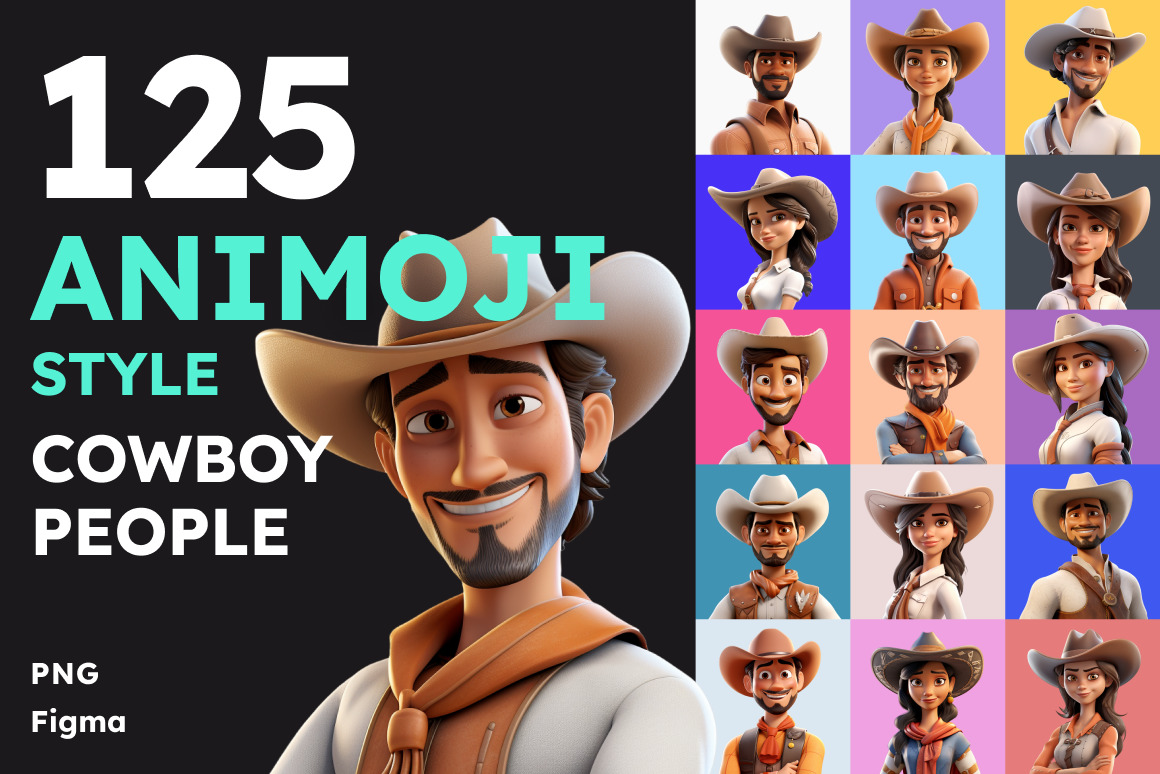 125 Animoji - Cowboy People