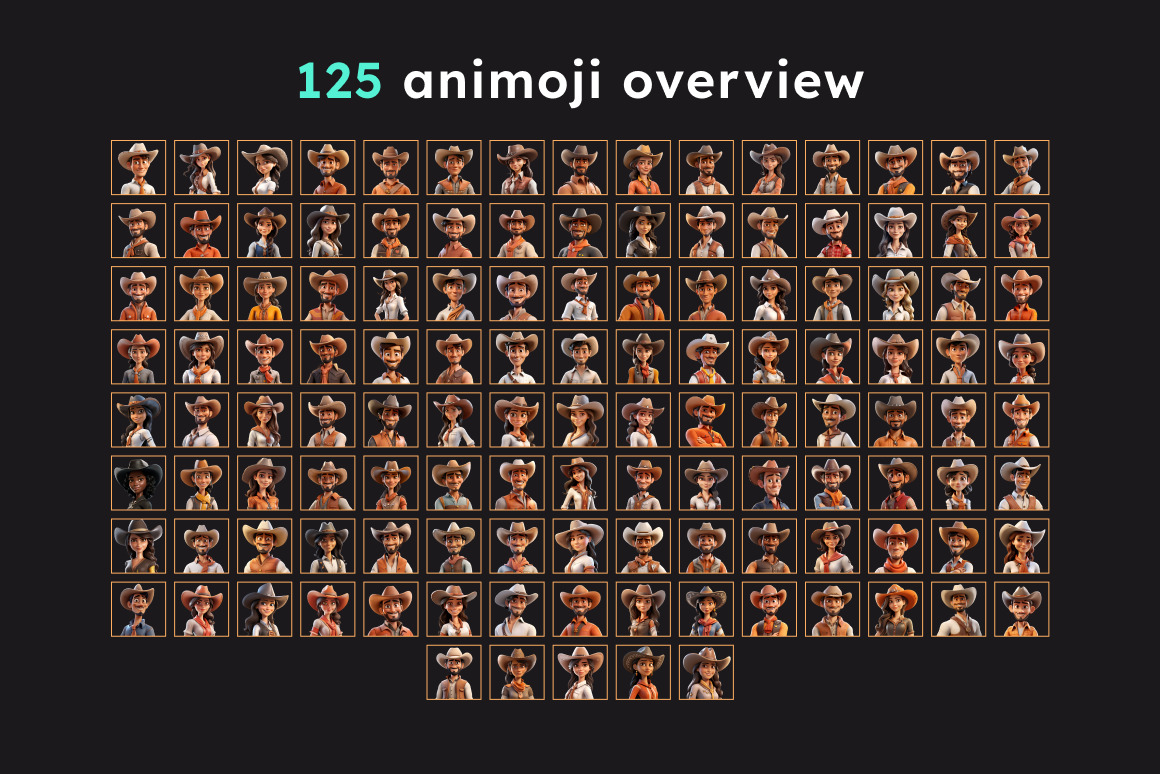 125 Animoji - Cowboy People 125 Animoji - Cowboy People