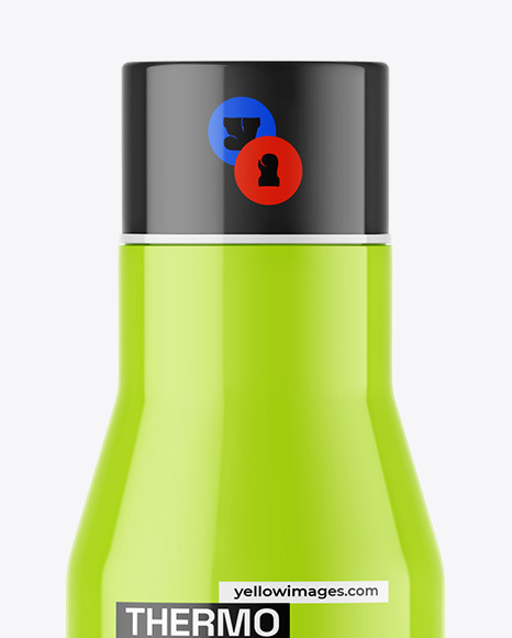 Glossy Thermo Bottle Mockup