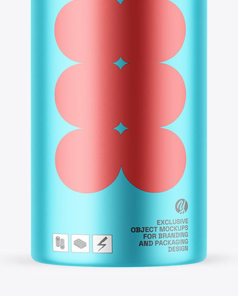 Matte Metallic Thermo Bottle Mockup
