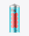 Matte Metallic Tea Tin Can Mockup
