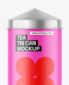 Matte Tea Tin Can Mockup