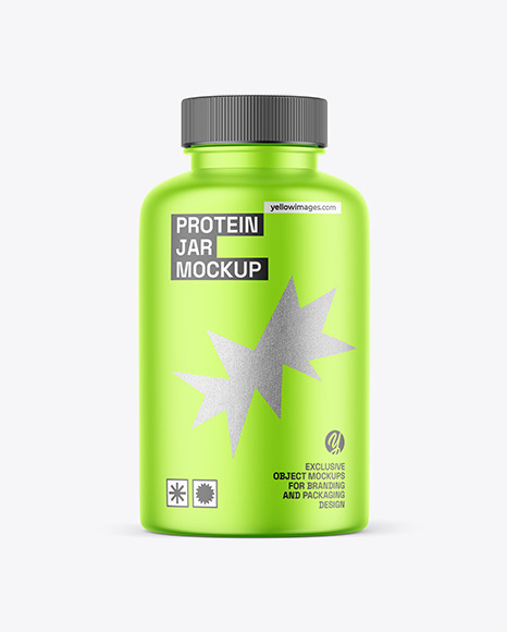 Metallic Protein Jar Mockup