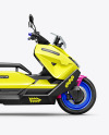 Electric Delivery Scooter Mockup - Side View