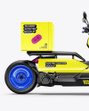 Electric Delivery Scooter Mockup - Side View