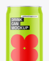 Glossy Drink Can Mockup