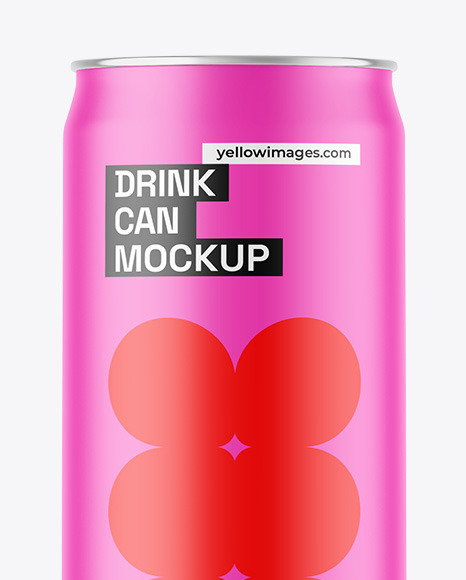 Matte Drink Can Mockup