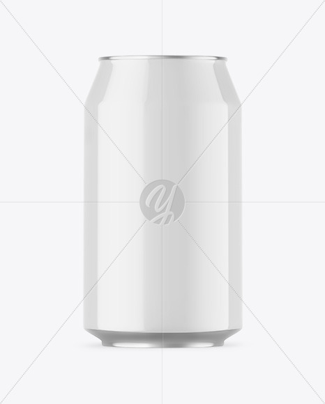 Glossy Drink Can Mockup