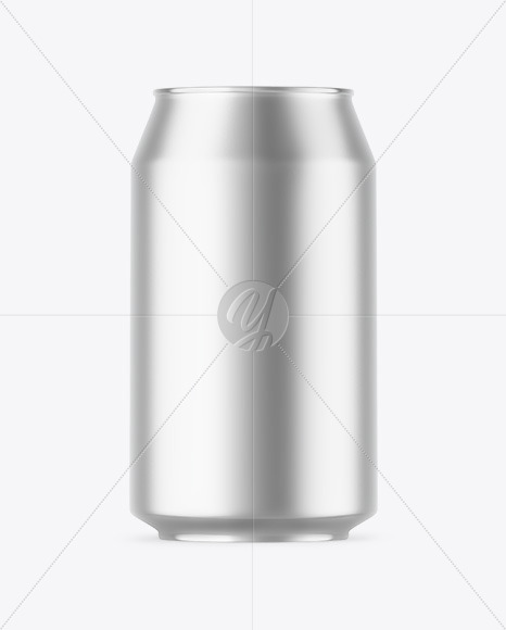 Matte Metallic Drink Can Mockup