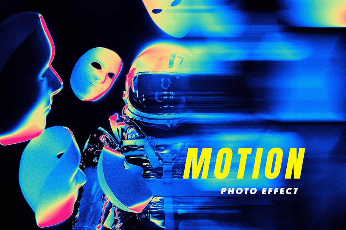 Motion Photo Effect with Acid Colors