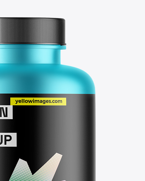 Matte Metallic Protein Jar Mockup Matte Metallic Protein Jar Mockup