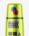 Metallic Thermo Bottle Mockup