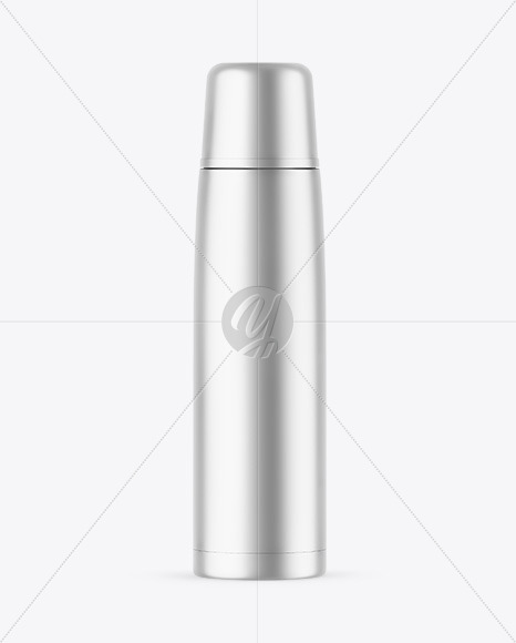 Matte Metallic Thermo Bottle Mockup