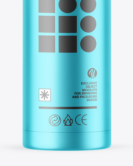 Matte Metallic Thermo Bottle Mockup