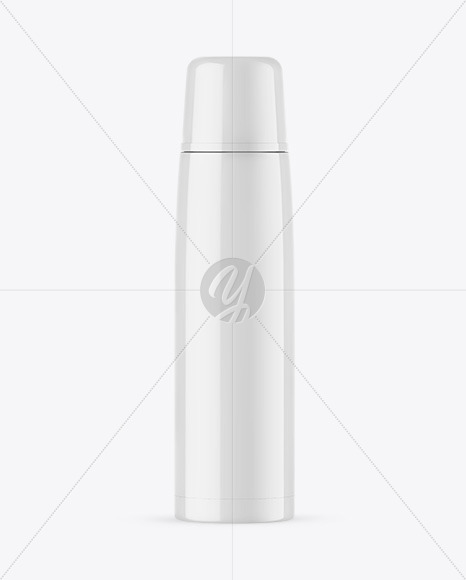 Glossy Thermo Bottle Mockup