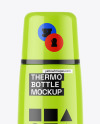 Glossy Thermo Bottle Mockup